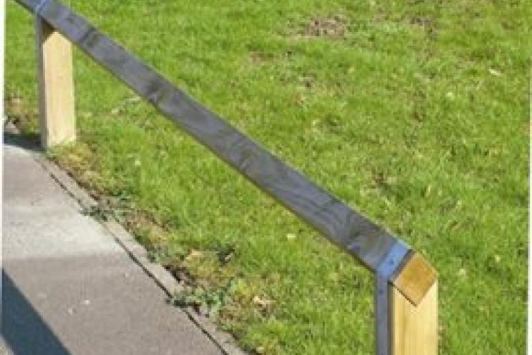 Trip rail fencing, also known as knee rail fencing, is commonly used to mark the boundary in place such as car parks and alongside pathways.