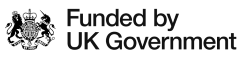 Funded by UK Gov logo black text on white background