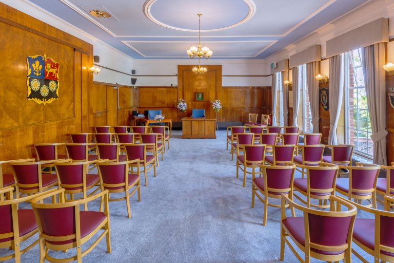 Photograph of Priestcote ceremony room at Prescot Register Office