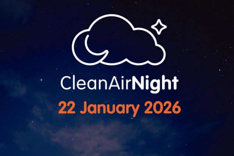 Clean Air Night 2026 logo showing cloud graphic in white outline against a dark blue sky